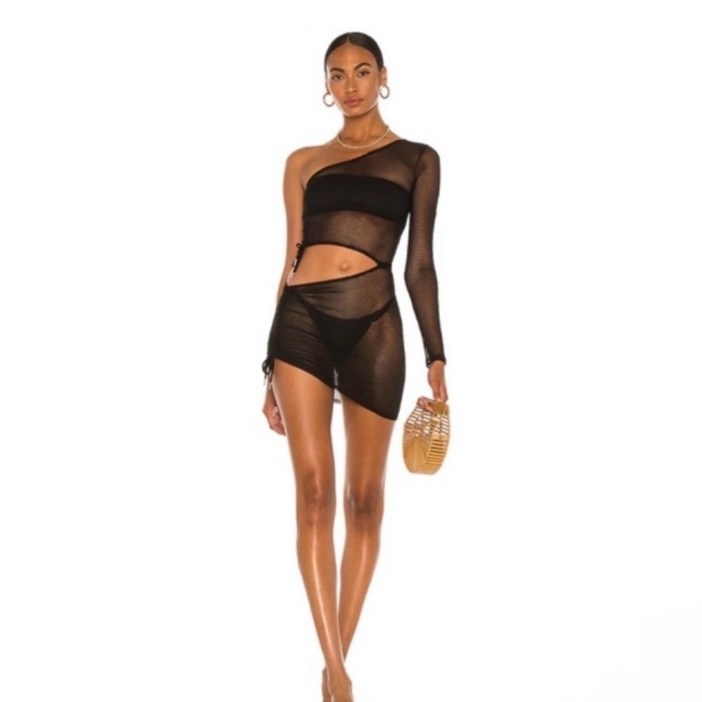 Michael Costello x Revolve Esme Mesh Beach Coverup Dress